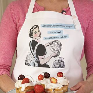 personalised 'motherhood' apron by catherine colebrook
