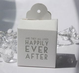 set of eight 'ever after' favour boxes by confetti kiss