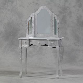 embossed dressing table and mirror by daisy west