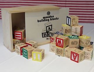 wooden alphabet & number blocks by posh totty designs interiors