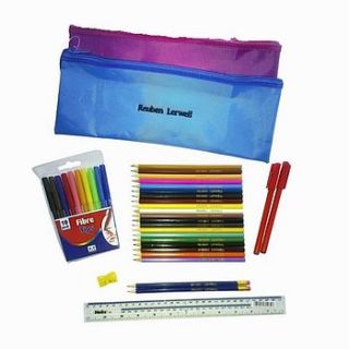 personalised pencil case and 38 accessories by sleepyheads
