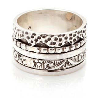 handmade chunky silver spinning ring by charlotte's web