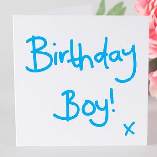 contemporary birthday boy card by megan claire