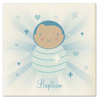 boys 'beams' baptism card by joanne holbrook originals