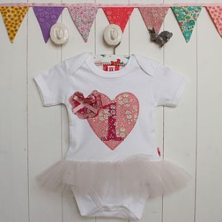 heart 1st birthday tutu bodysuit by milk two bunnies