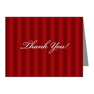 Ruby Red Striped Wedding Thank You Cards (10 pk) by holidayboutique