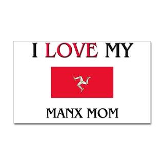 I Love My Manx Mom Rectangle Decal by nationality