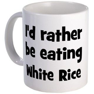 Rather be eating White Rice Mug by superfood
