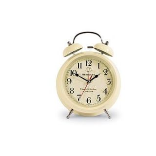 covent garden large alarm clock cream by lytton and lily vintage home & garden