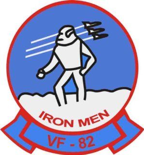 US Navy VF 82 Iron Men Fighting Fools Squadron Decal Sticker 3.8" Automotive