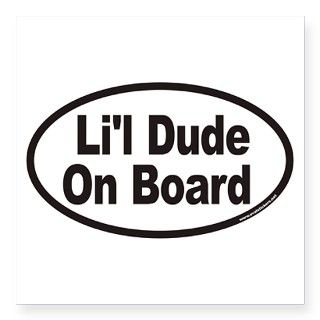 Lil Dude On Board Euro Oval Sticker by Admin_CP1436