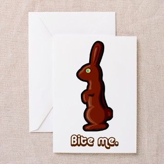 Bite Me Easter Bunny Greeting Cards (Pk of 10) by cloverbelle