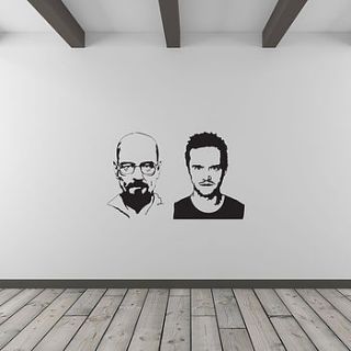 jesse pinkman and heisenberg wall art by vinyl revolution