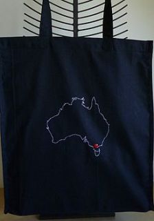 australia map tote bag by thread squirrel