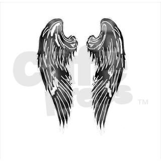 Dark Shaded Angel Wings Keychains by BDBMerchandise