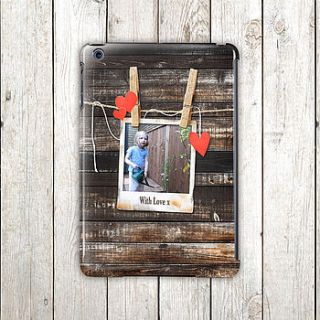 personalised wood photo case for ipad mini by giant sparrows