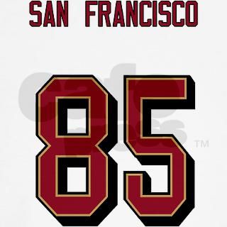 49ers player 85 Long Sleeve T Shirt by allsportscafe