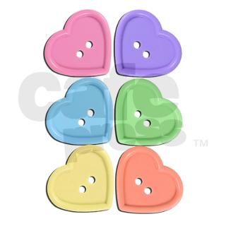 Button Hearts Cards (Pk of 10) by createholiday