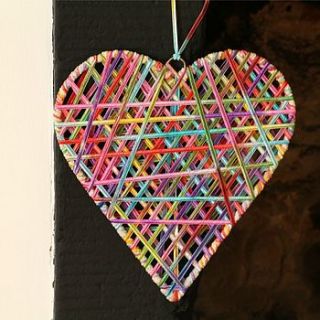 heart shaped ribbon hanging garland by raffique