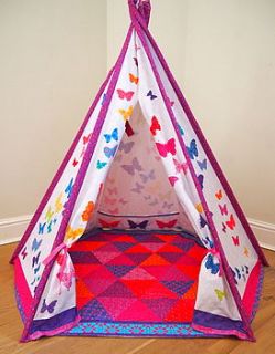 child teepee and mat butterfly design by catching stars