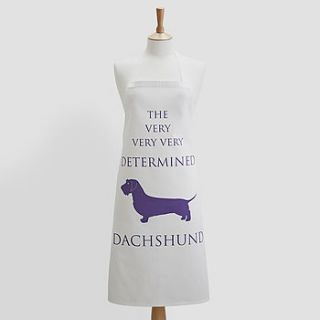 the determined dachshund apron by bottle green homes