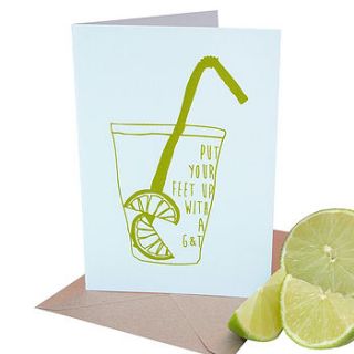 gin and tonic card by megan alice england