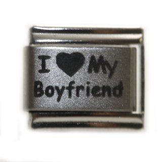 "I Love My Boyfriend" Italian Link Bracelet Charm Jewelry