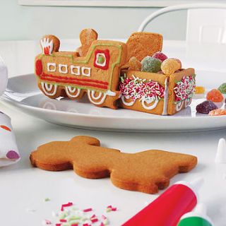 gingerbread train decorations kit by sarah biscuits
