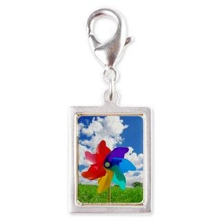 pinwheel on the meadow at su Silver Portrait Charm by Admin_CP70839509