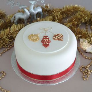 christmas cake decorating kit by clever little cake kits