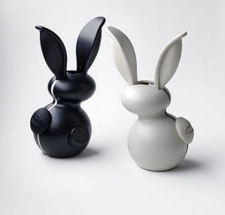 salt and pepper grinder set in rabbit shape by cookie crumbles