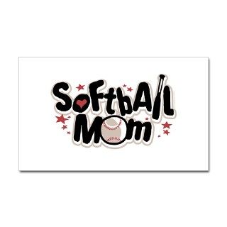 SOFTBALL MOM Rectangle Decal by ffreelance