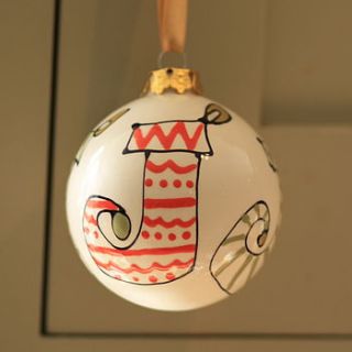 personalised christmas bauble by gallery thea