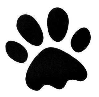 2"x2" Dog Paw Print Rubber Stamp   Cat / Dog / Bear Pawprint   Wood Mounted for Teachers Library Crafts School Scrapbooking Posters Paint Cards Etc