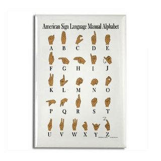 American Sign Language ASL Alphabet Magnet by tracker2