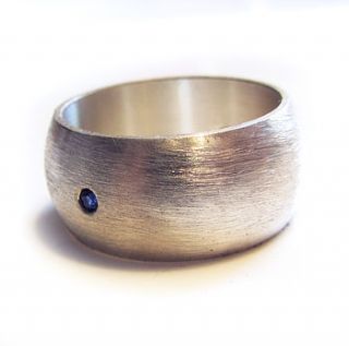 large personalised silver ring for men by catherine marche jewellery