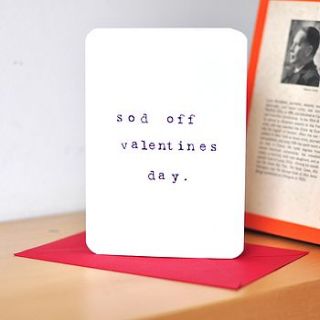 'sod off' anti valentine's card by mardy mabel