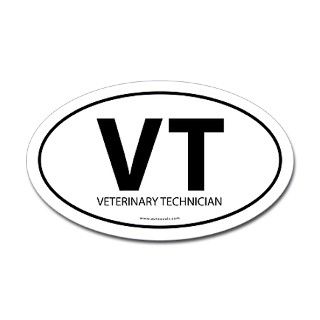 VT Veterinary Technician Auto Oval Decal by autoovals