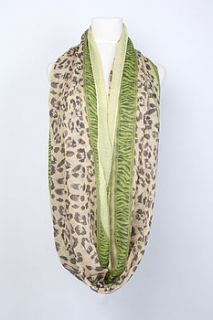 leopard print with tiger print snood by miss shorthair
