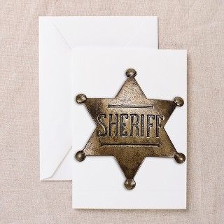 Sheriffs Badge Greeting Cards (Pk of 10) by giftedtwisted