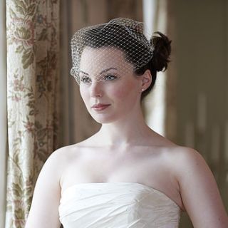 bandeau french net veil by lily bella
