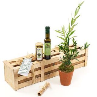 the olive lover's gift crate by the gluttonous gardener