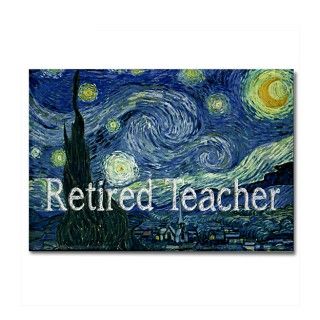 Retired TEacher Van Gogh Blanket.PNG Rectangle Mag by nurseii