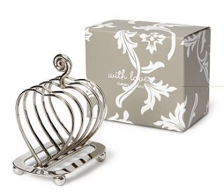 heart swirl toast rack by whisk hampers