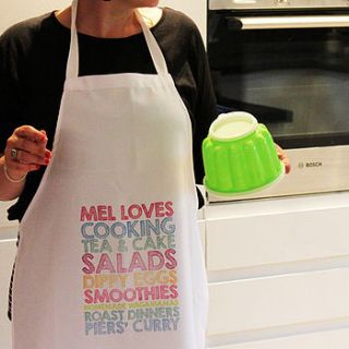 personalised apron by pickle pie gifts