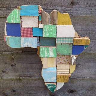 patchwork africa wall art by dassie