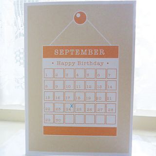 personalised calendar birthday card by ello design