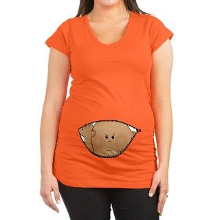 baby peeking AA Maternity T Shirt by hotmommatees