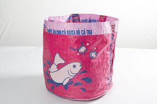 large fair trade beach trug by recycle recycle