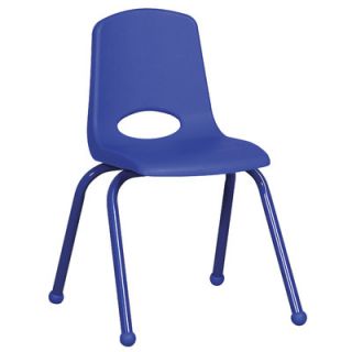 ECR4Kids 16 Plastic Stack Chair with Matching Painted Legs